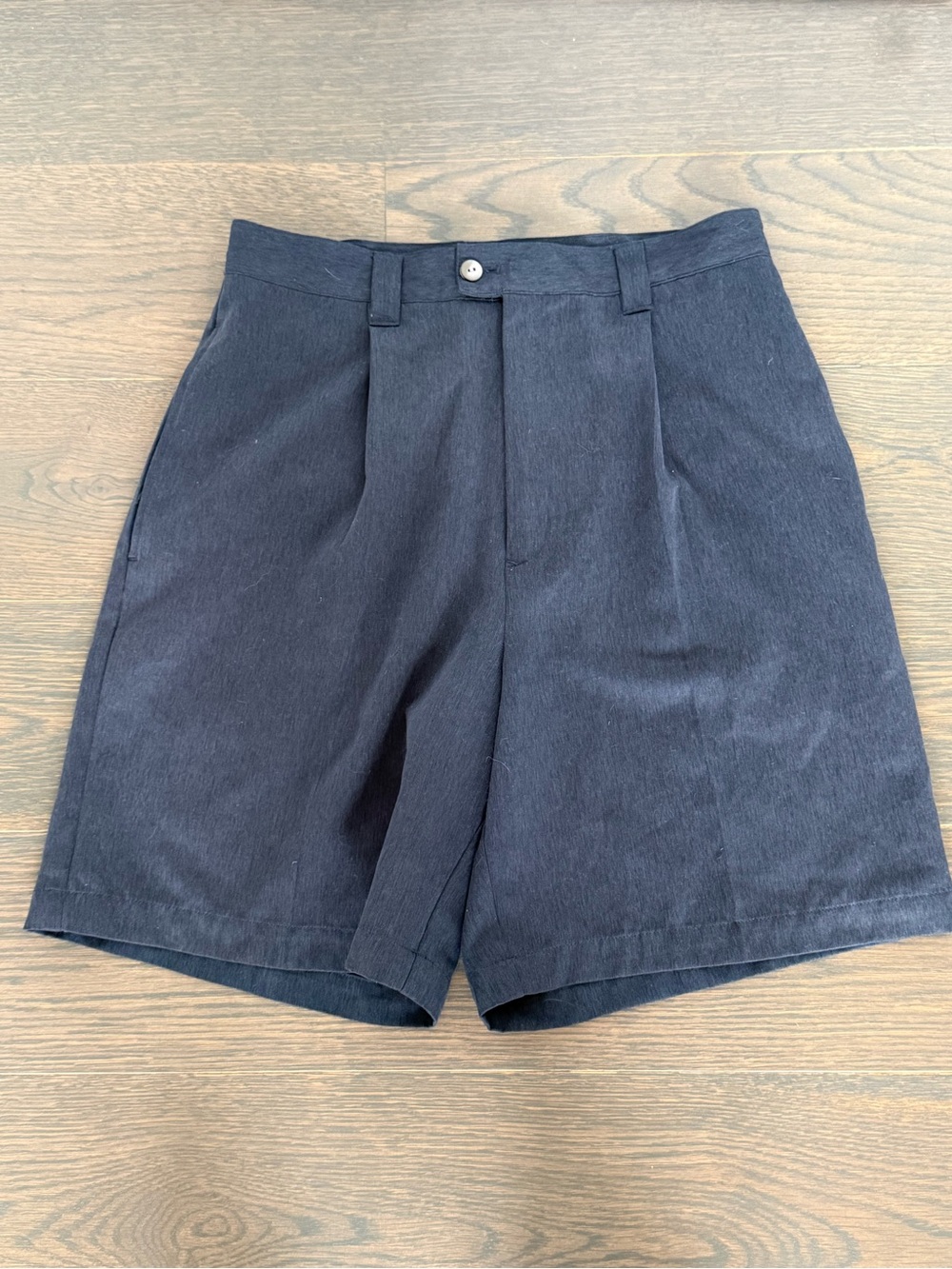 Greg Norman Collection Navy Flat Front Pleat Shorts